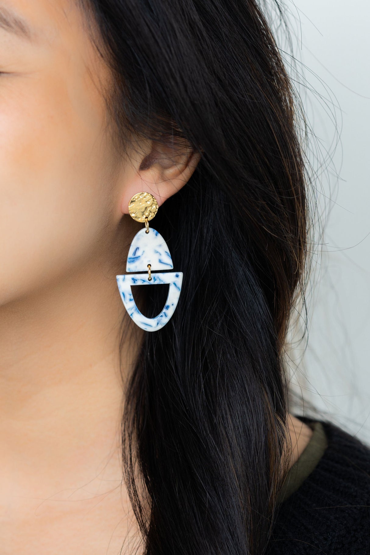 Athena Earrings- Greek Goddess Blue from Spiffy & Splendid
