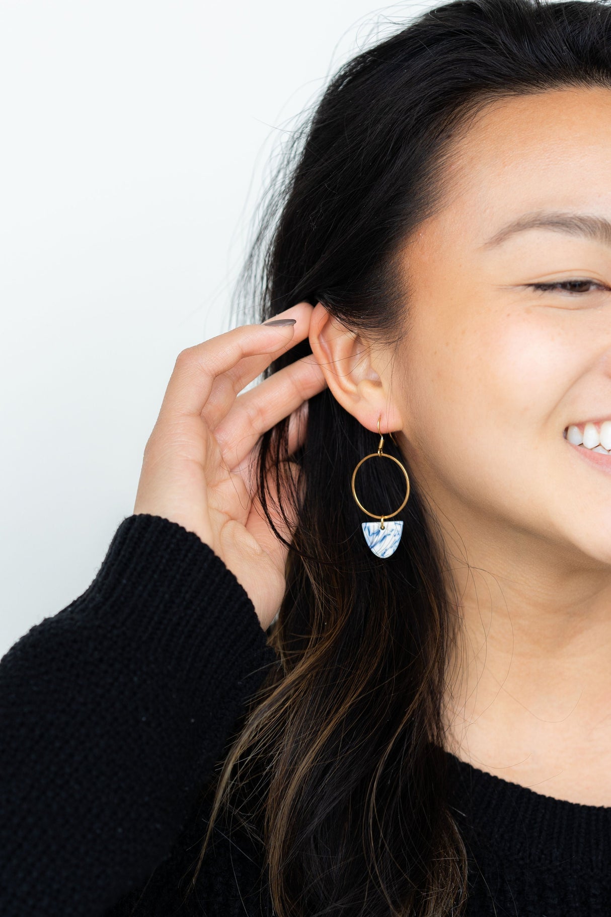 Iris Earrings- Greek Goddess Blue from Spiffy & Splendid