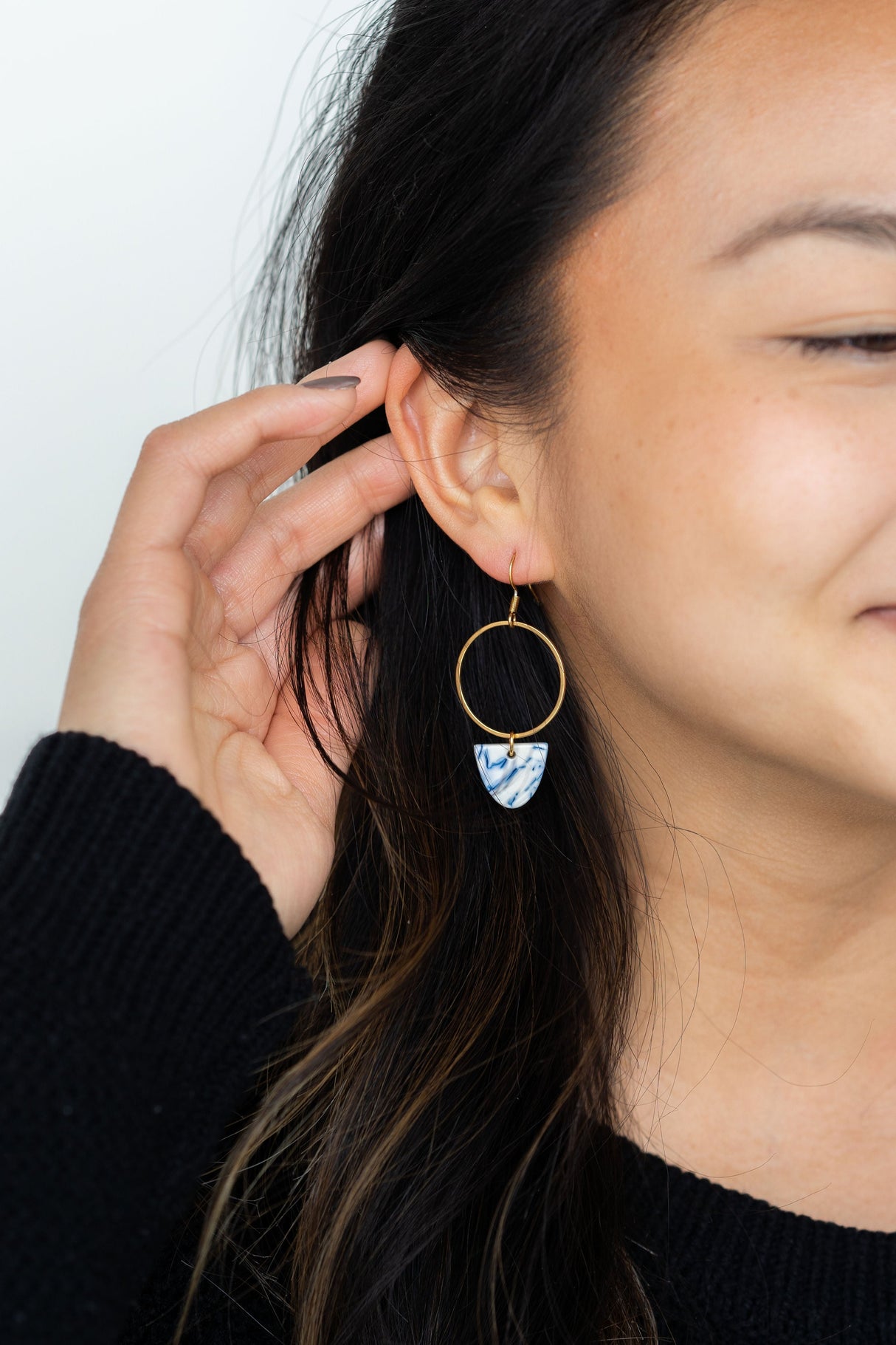 Iris Earrings- Greek Goddess Blue from Spiffy & Splendid