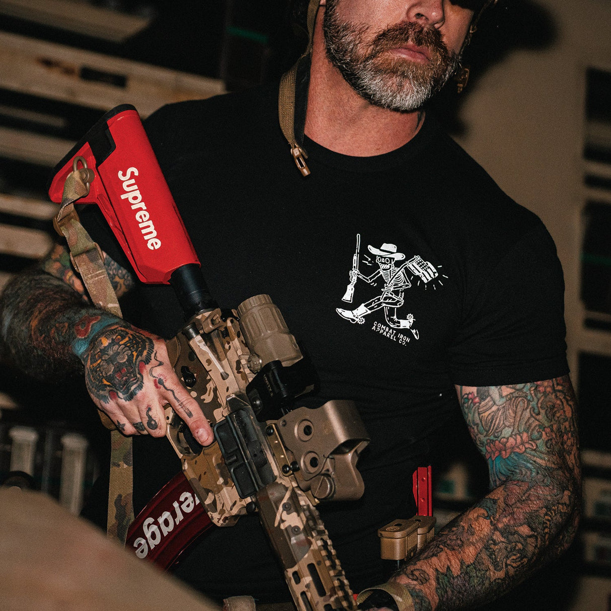 Hell Yeah Brother Cowboy Men's T-Shirt From Combat Iron Apparel