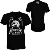 Groomed Violently Skull Men's T-Shirt From Combat Iron Apparel