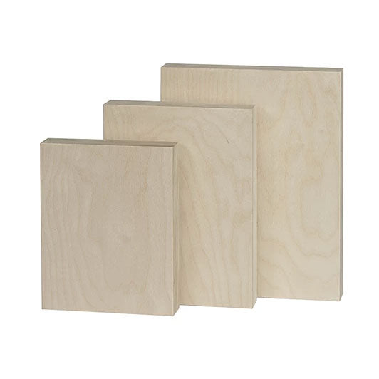 Trekell Raw Baltic Birch Panel - 1" Traditional Profile Wooden Canvas for Painting from Trekell Art Supplies