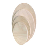 Trekell Raw Baltic Birch Ellipse Panel - 1/2" Thick Oval Wooden Canvas for Painting from Trekell Art Supplies
