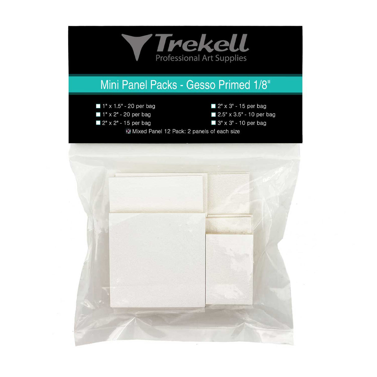 Trekell Mini Panel Packs - Gesso Primed for Miniature Paintings from Trekell Art Supplies