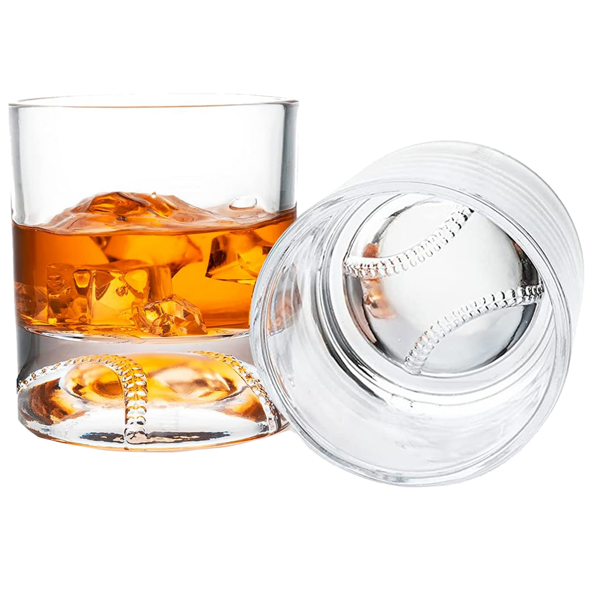 Baseball Whiskey Glass - 12oz Whiskey Glass by The Wine Savant - Perfect for Any Occasion, Baseball Lovers, Baseball Gifts, Baseball Themed Party, Baseball Birthday Gift Set (1) from The Wine Savant