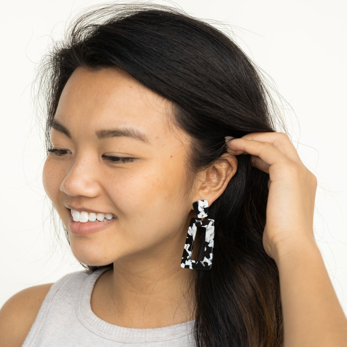 Avery Earrings- Black & White from Spiffy & Splendid