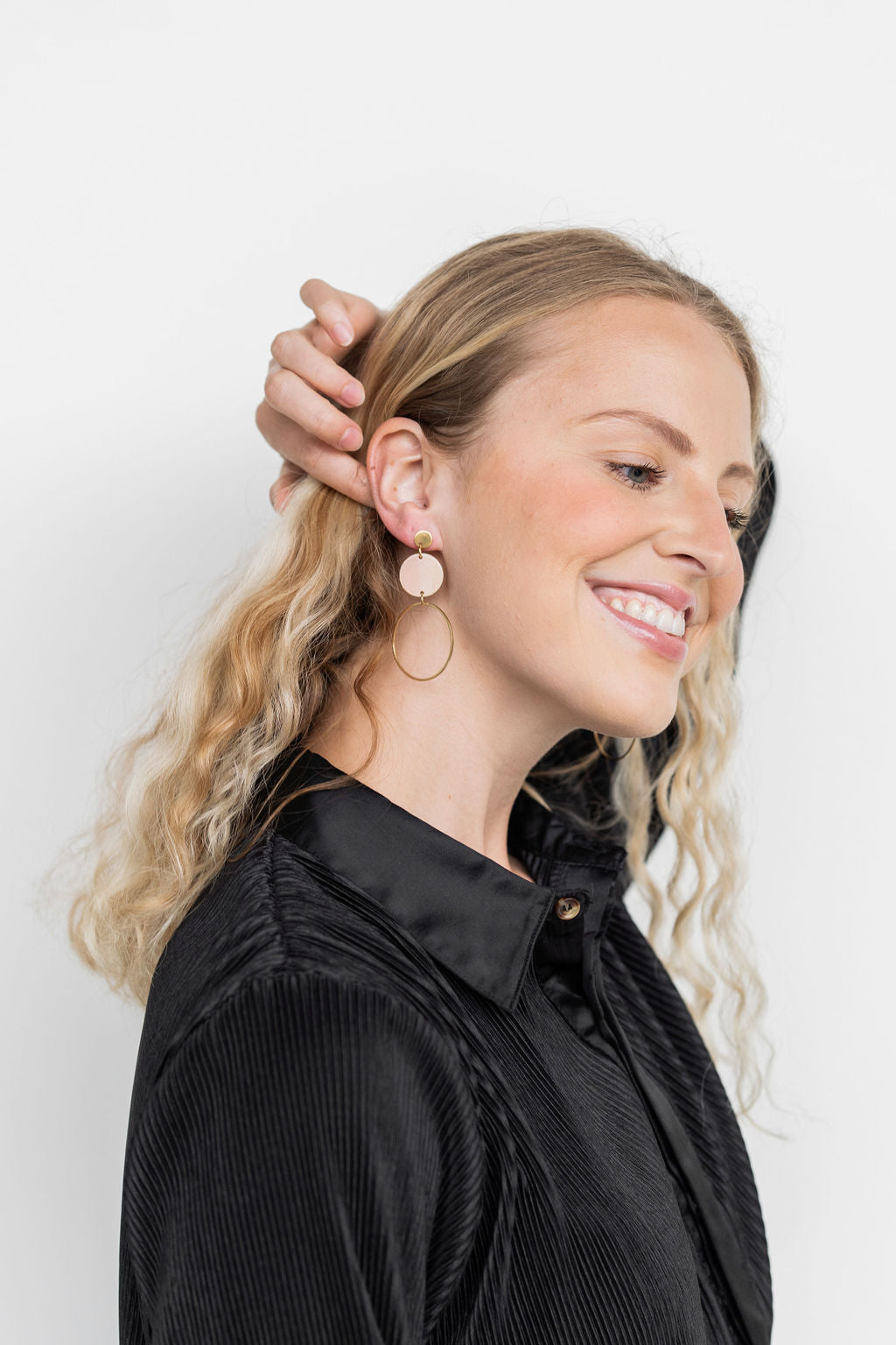 Sadie Earrings - Linen from Spiffy & Splendid