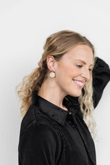Sadie Earrings - Linen from Spiffy & Splendid
