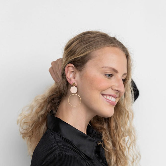 Sadie Earrings - Linen from Spiffy & Splendid