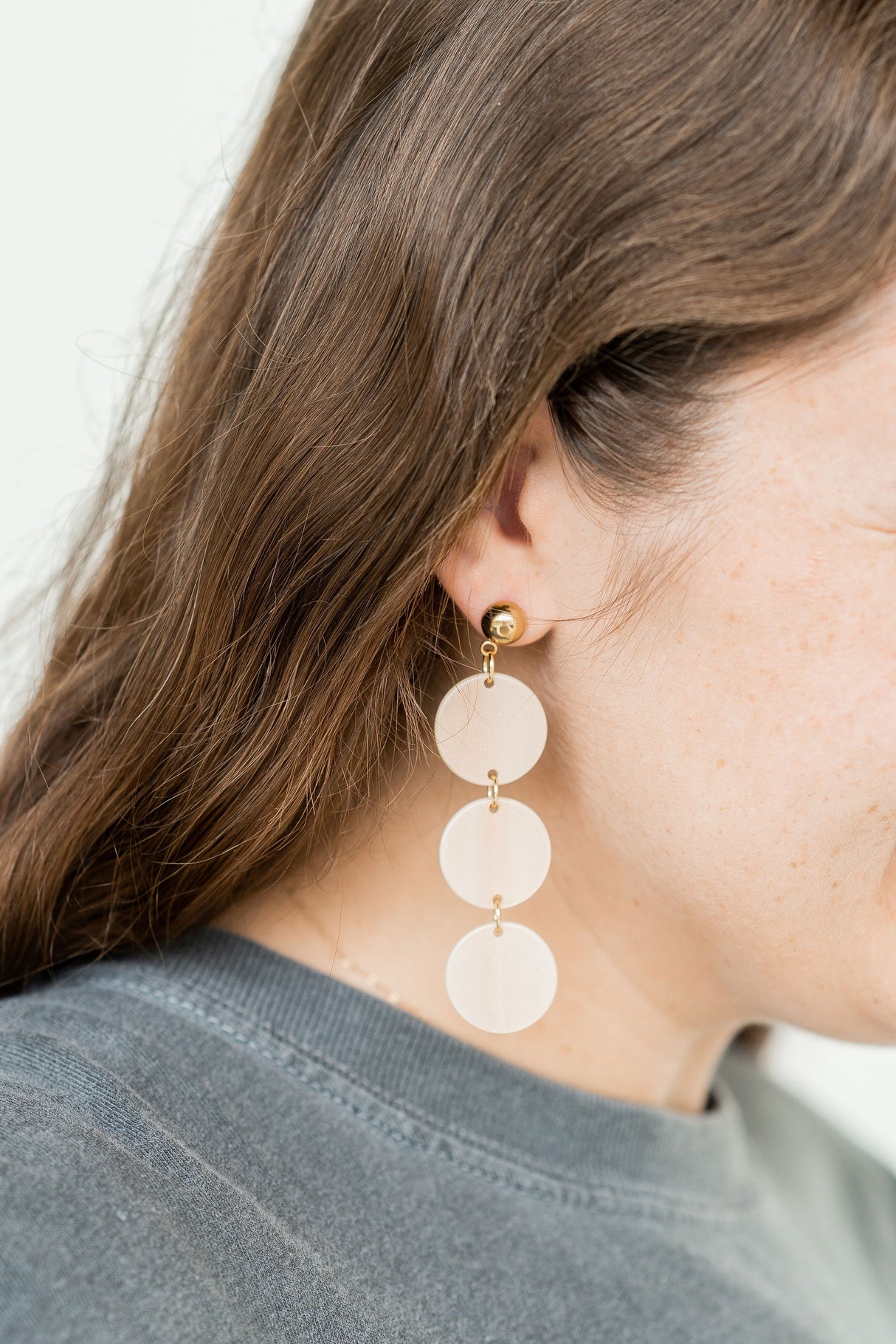 Elle Earrings - Linen from Spiffy & Splendid