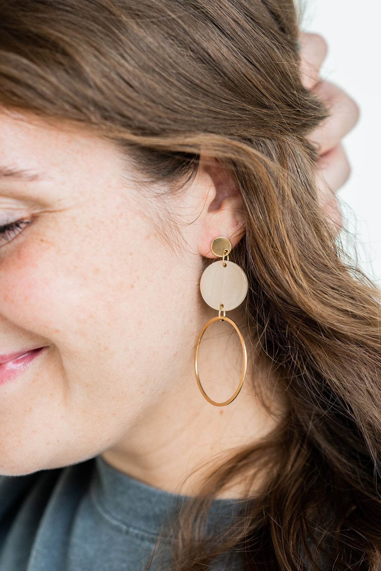 Sadie Earrings - Linen from Spiffy & Splendid