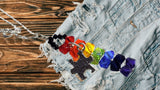 Wire Woven Rainbow Autism Puzzle Piece Bar Necklace-2024 Limited Edition from Alexa Martha Designs