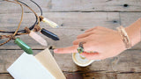 Vegan Friendly Wire Wrapped Pointed Crystal Necklace from Alexa Martha Designs