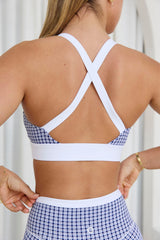 Astoria LUXE BALANCE Signature Sports Crop - Blue Lattice From Astoria Activewear