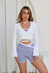 Astoria LIVE LUXE Wrap Sleeved Crop - White From Astoria Activewear