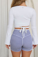 Astoria LIVE LUXE Wrap Sleeved Crop - White From Astoria Activewear