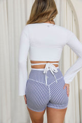 Astoria LIVE LUXE Wrap Sleeved Crop - White From Astoria Activewear
