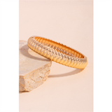 Ridge Textured Hinge Cuff Bracelet through MARKET
