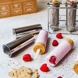 Stainless Steel Popsicle Molds, Round with Reusable Bamboo Sticks from ecozoi