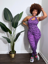 Madagascar Zebra Print Bawdysuit (Bodysuit) from Peach Perfect