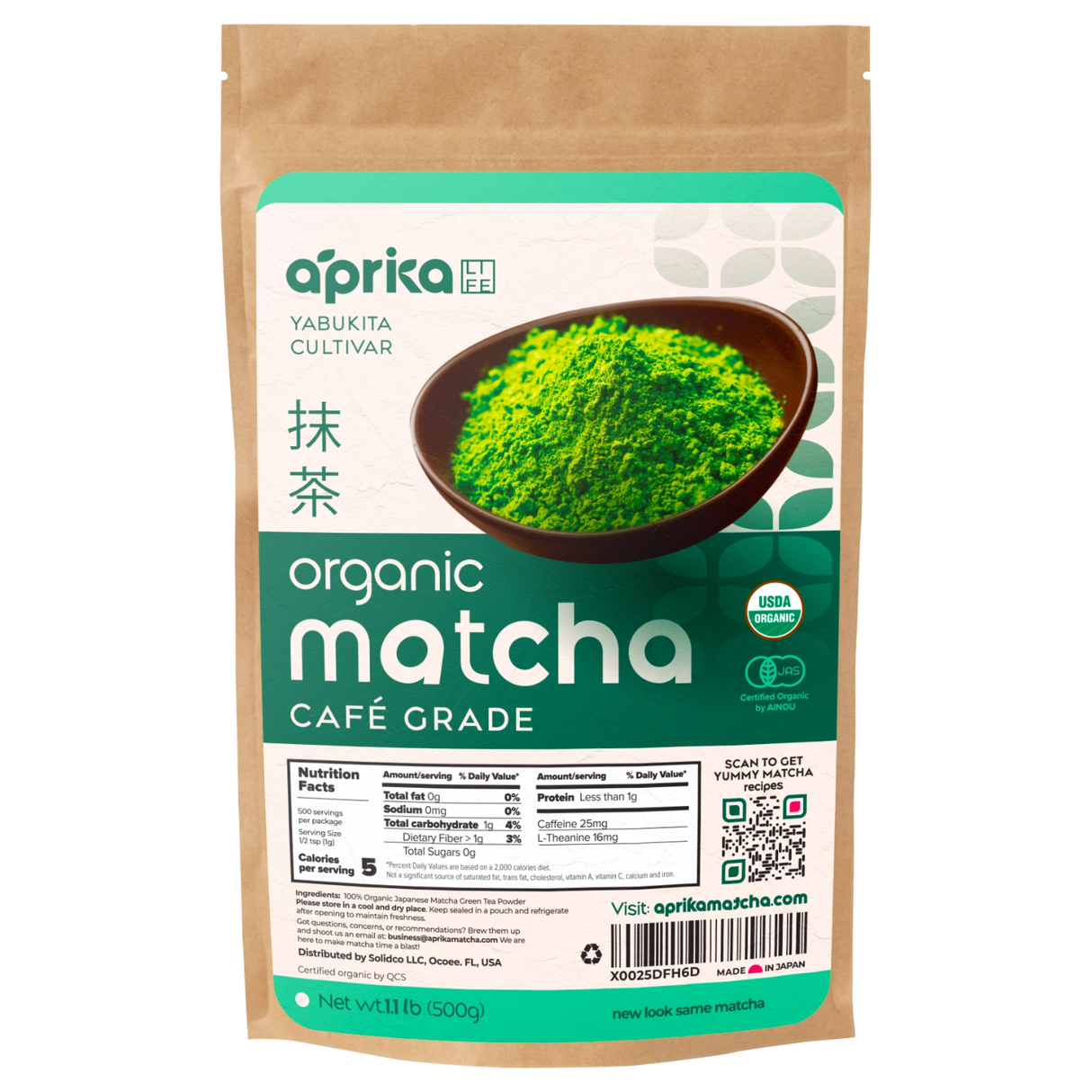 Organic Japanese Matcha Green Tea Powder from Aprika Life
