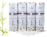 Bamboo Kitchen Paper Towels, Reusable Tree-Free Rolls with Design, 4 Pack from ecozoi