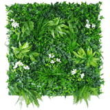 Sample Panel of Snowy White Artificial Vertical Garden (Small Sample) Commercial Grade UV Resistant from Designer Plants USA