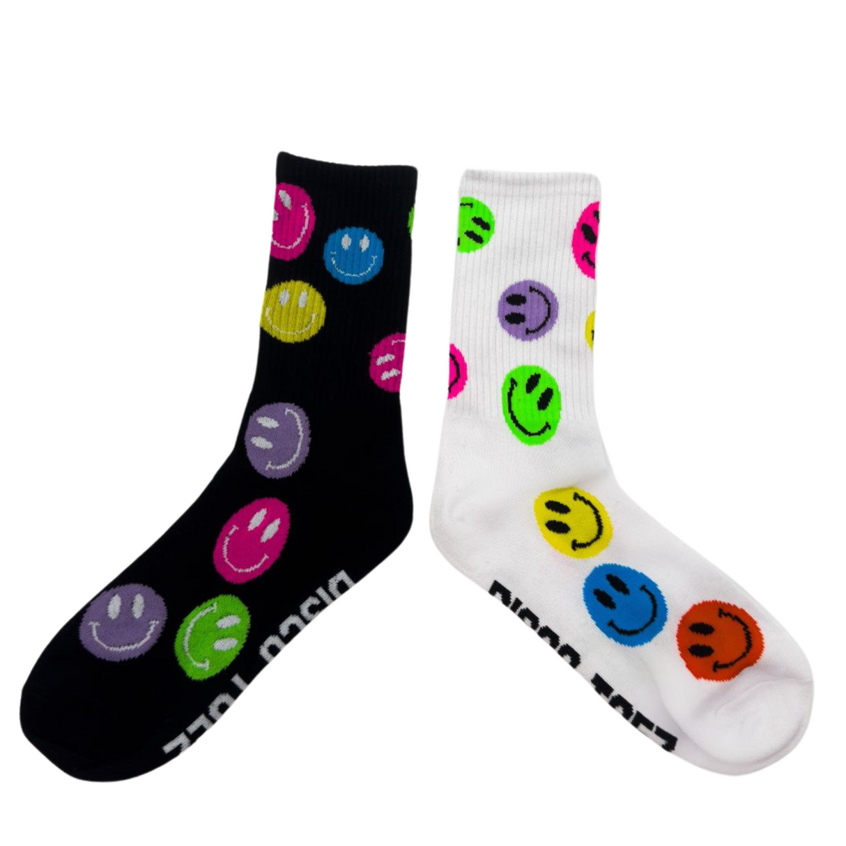 Black & white smiley socks from Disco Toez