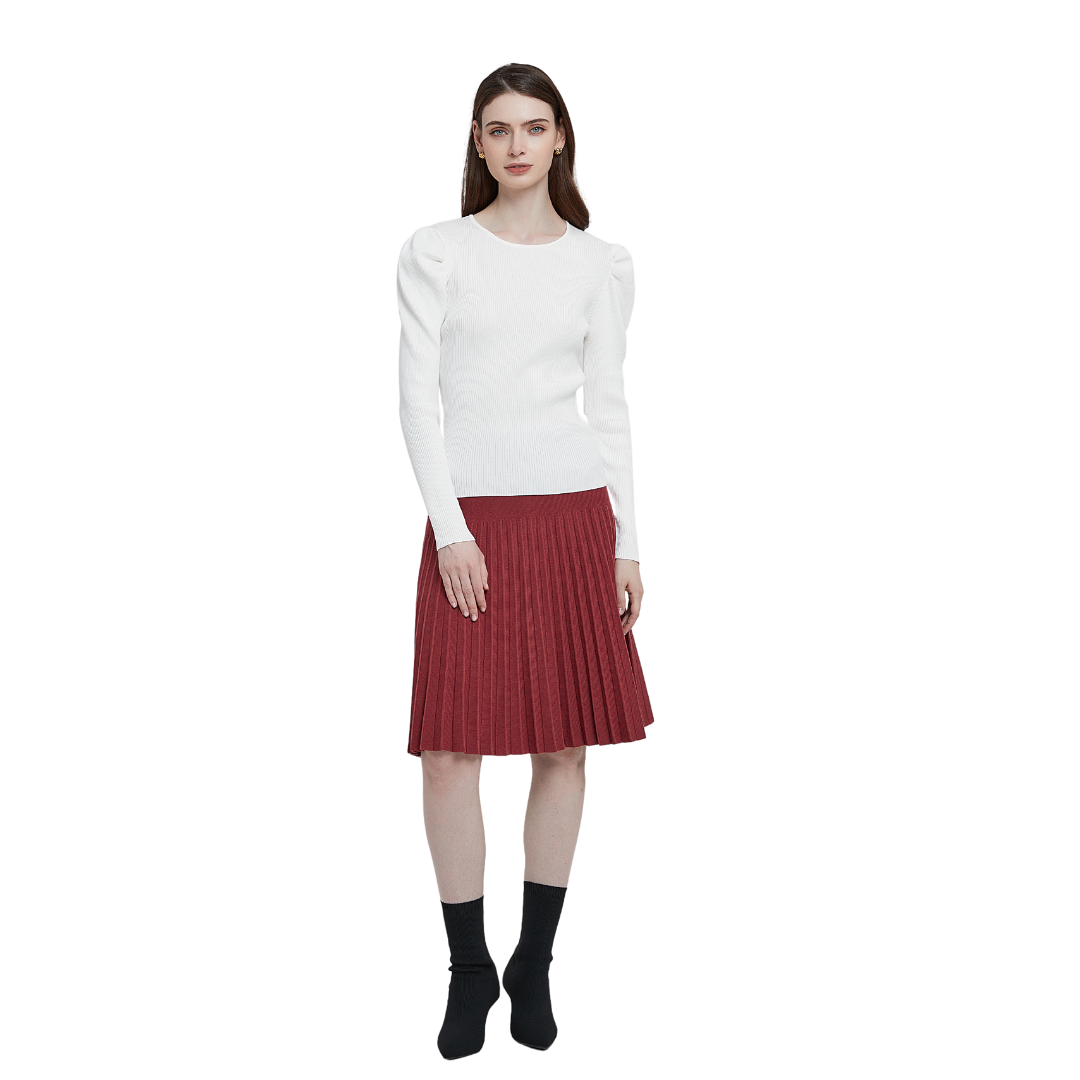 MM YEAR ROUND PLEATED - RUST from Mia Mod