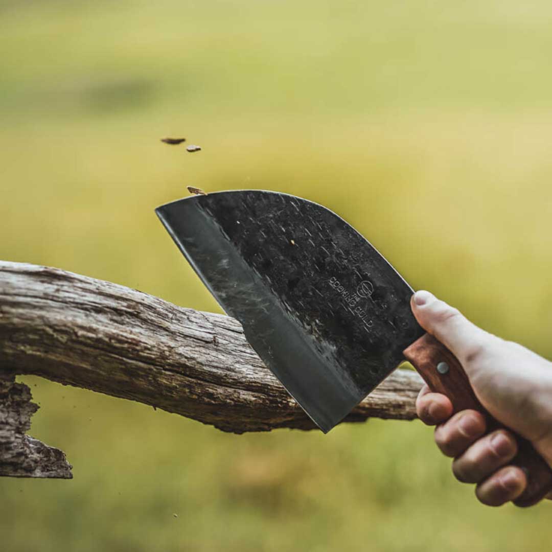 Rustic Hand Forged Serbian Cleaver From TheCookingGuild
