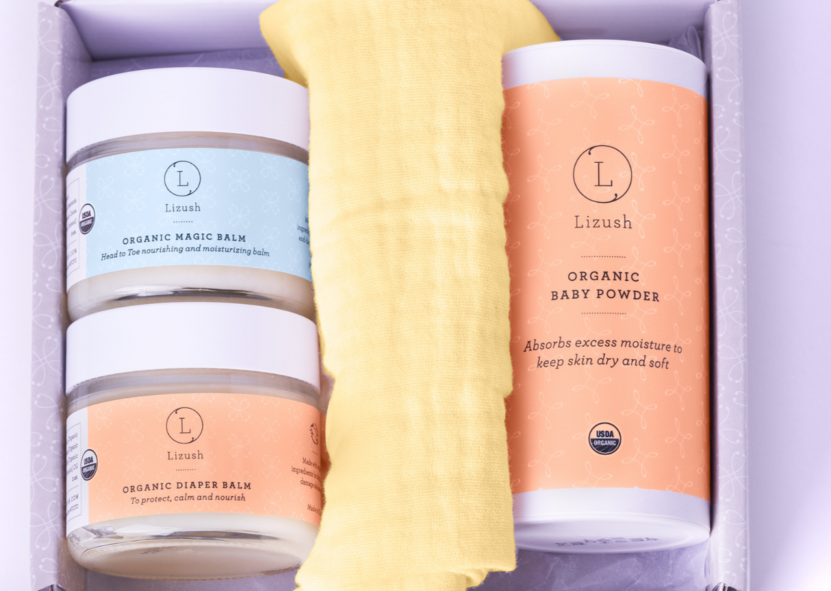 Organic new baby gift set - welcome little one! from Lizush