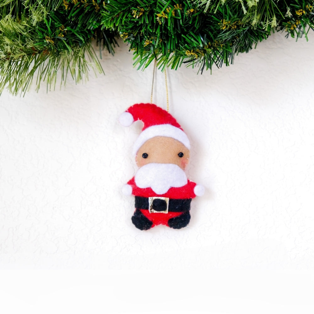 Mini Santa Claus Felt Ornament from Upavim Crafts