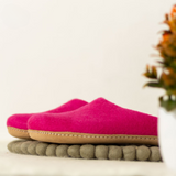 Hot Pink | Luxury Organic Merino Wool Slippers from Fuzzy Cove