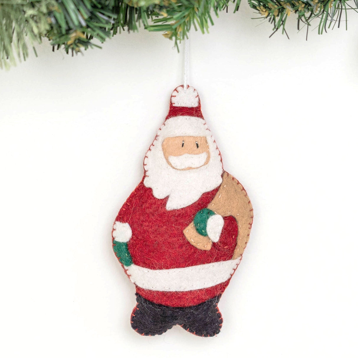 Whimsical Felt Santa Ornament from Upavim Crafts
