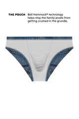 The Ranch Hand | Western Denim Ball Hammock® Pouch Swim Briefs from Shinesty