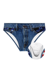 The Chattahoochee Daddy | USA Denim Print Ball Hammock® Pouch Swim Briefs from Shinesty