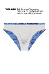 The Daytona Dong Sarong  | Denim Print Ball Hammock® Pouch Swim Briefs from Shinesty