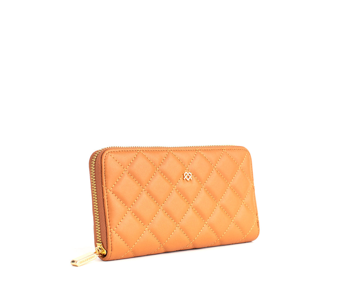 Uptown Quilted - Tan Zipper Wallet from Gunas New York