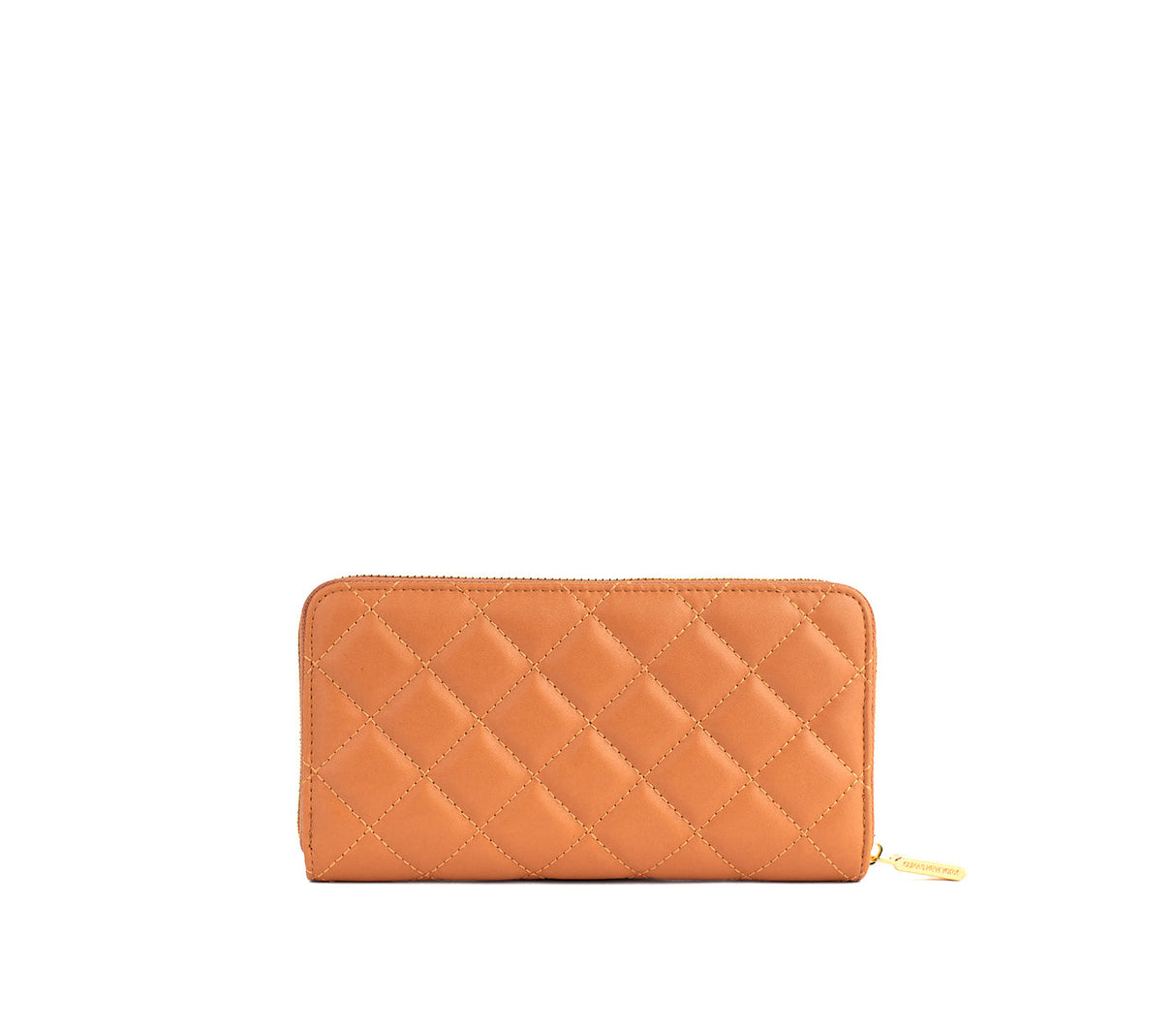 Uptown Quilted - Tan Zipper Wallet from Gunas New York