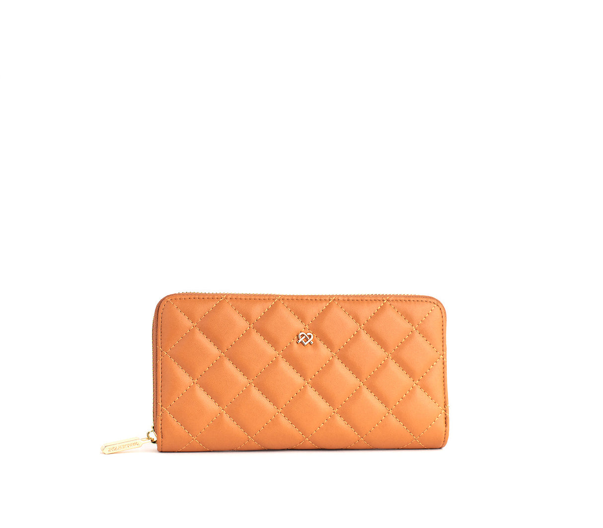 Uptown Quilted - Tan Zipper Wallet from Gunas New York