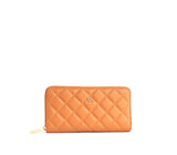 Uptown Quilted - Tan Zipper Wallet from Gunas New York