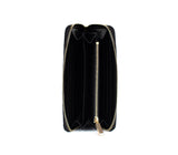 Uptown Quilted - Black Zipper Wallet from Gunas New York