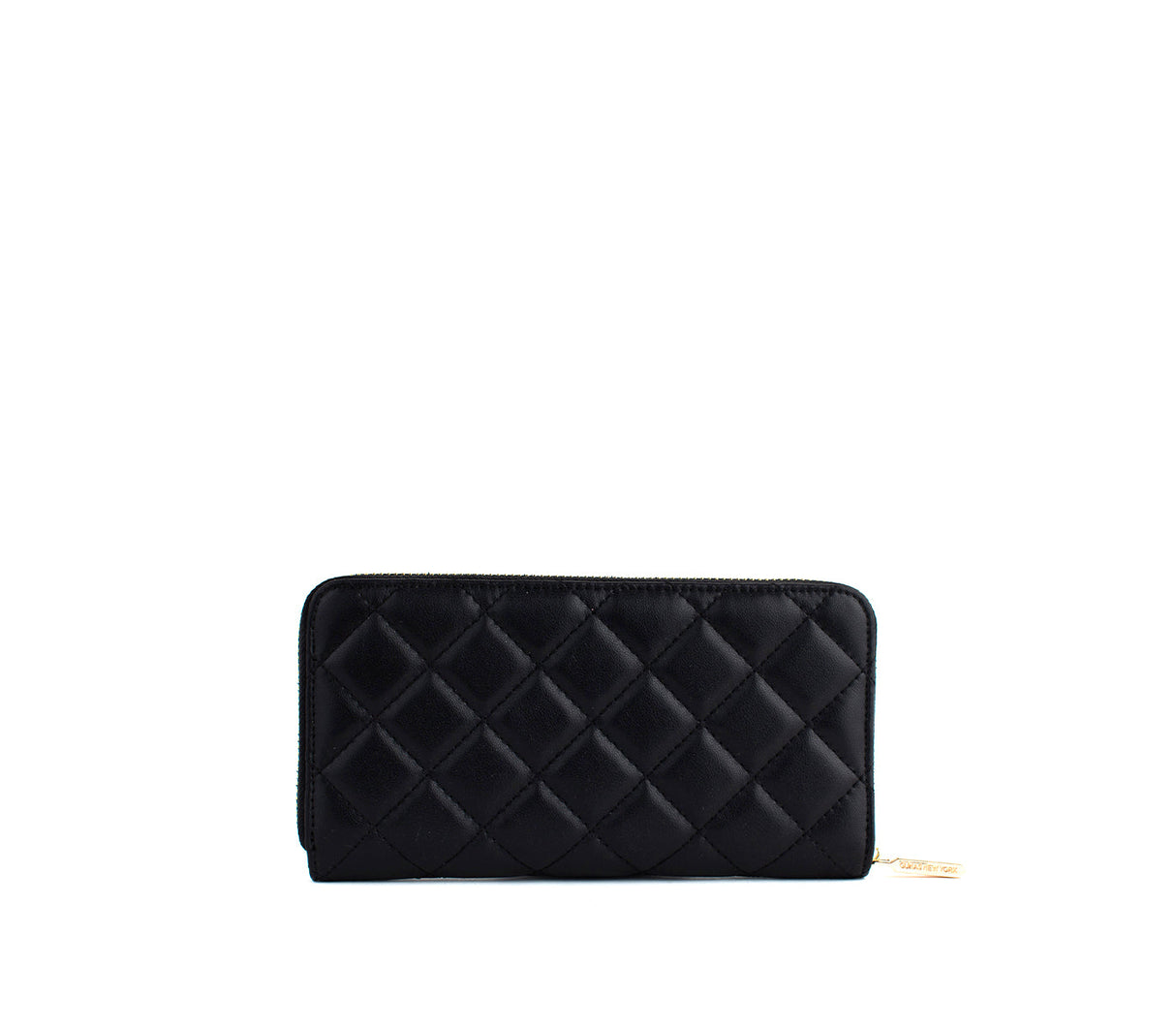Uptown Quilted - Black Zipper Wallet from Gunas New York