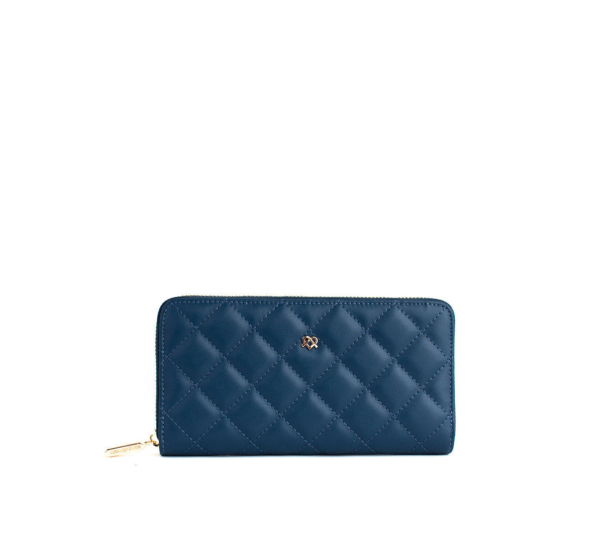 Uptown Quilted - Navy Zipper Wallet from Gunas New York
