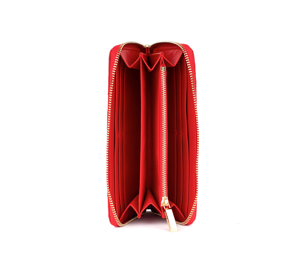 Uptown Quilted - Red Zipper Wallet from Gunas New York