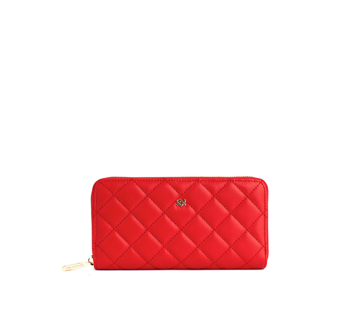 Uptown Quilted - Red Zipper Wallet from Gunas New York