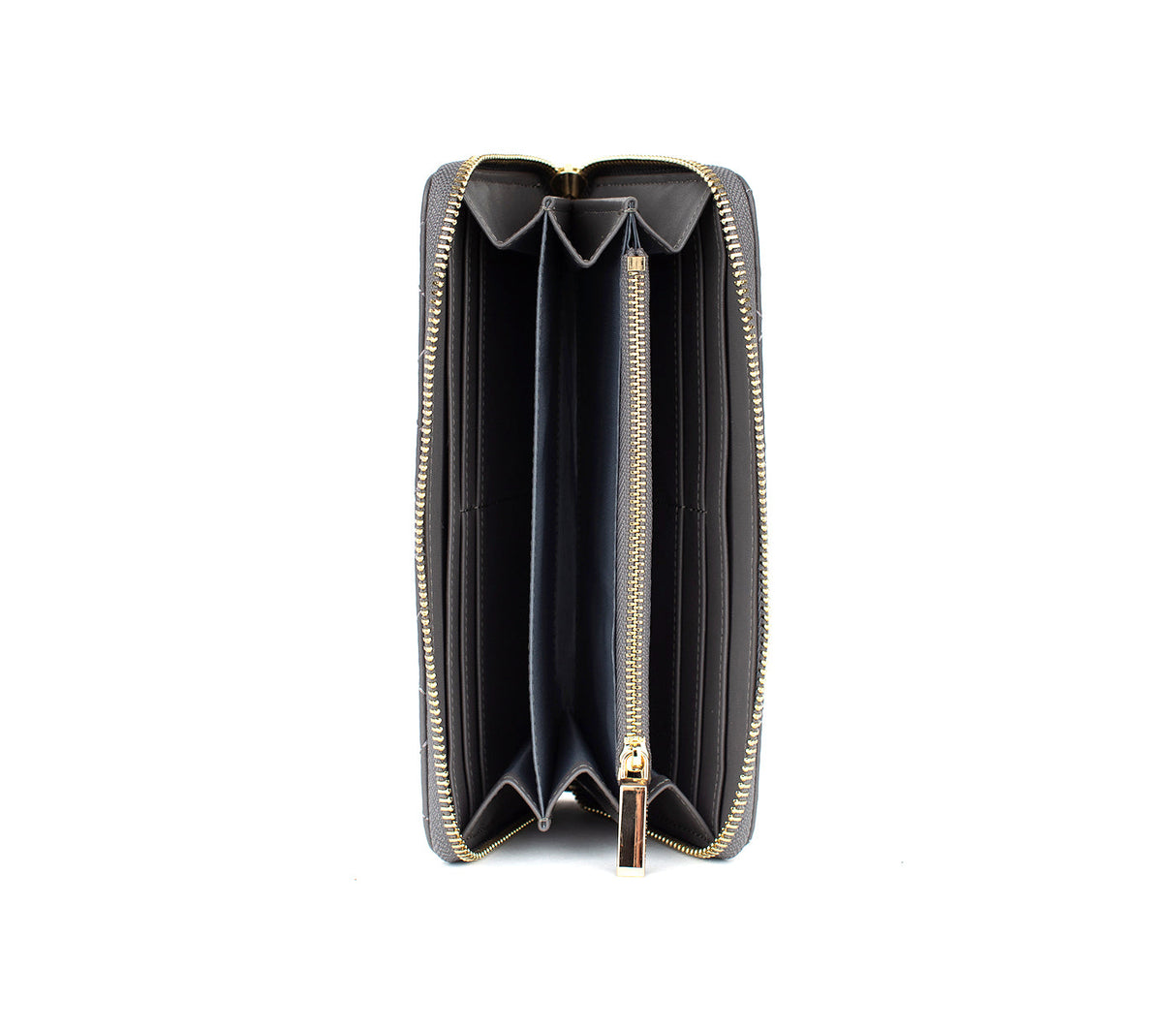 Uptown Quilted - Grey Zipper Wallet from Gunas New York