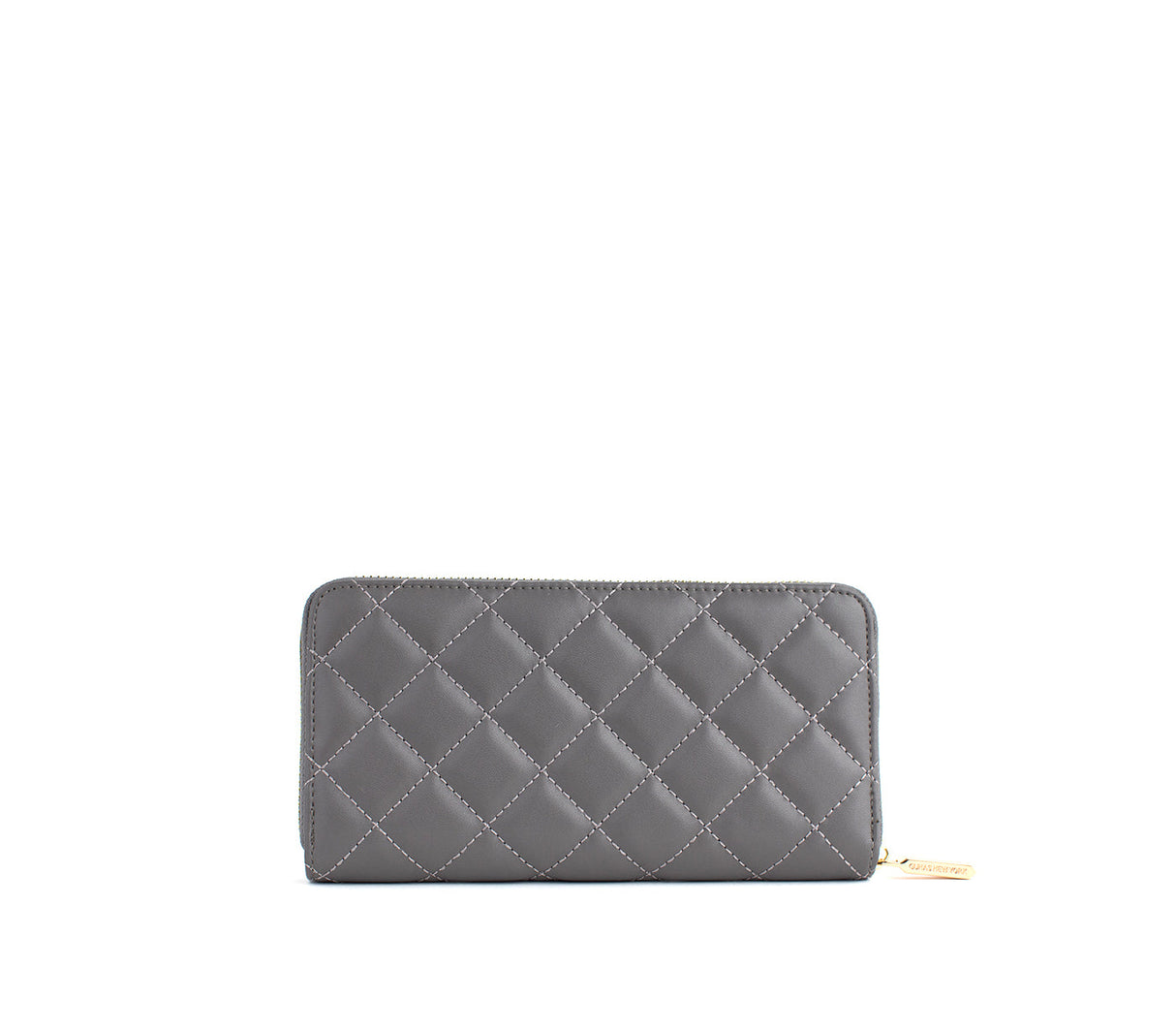 Uptown Quilted - Grey Zipper Wallet from Gunas New York