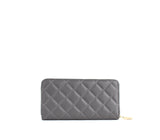 Uptown Quilted - Grey Zipper Wallet from Gunas New York