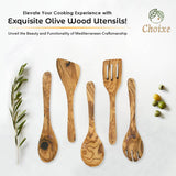 Olive Wood Kitchen Servers Set -5 pcs from Choixe